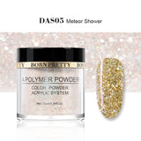 BORN PRETTY Pink Glitter Acrylic Powder Builder Nail Art Decorations Sequins Polymer Powder Tip Extension Nail Art Manicure