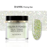 BORN PRETTY Pink White Clear Acrylic Powder 10ml Tip Extension French Nail Polymer Powder Acrylic Brush Crystal Glass Container