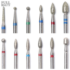 9 Types Milling Cutter For Manicure Diamond Nail Drill Bits Rotate Burr Electric Nail Drill Pedicure Remove Tool Accessory CHJG