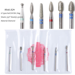 9 Types Milling Cutter For Manicure Diamond Nail Drill Bits Rotate Burr Electric Nail Drill Pedicure Remove Tool Accessory CHJG