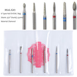9 Types Milling Cutter For Manicure Diamond Nail Drill Bits Rotate Burr Electric Nail Drill Pedicure Remove Tool Accessory CHJG