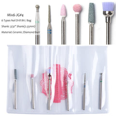 9 Types Milling Cutter For Manicure Diamond Nail Drill Bits Rotate Burr Electric Nail Drill Pedicure Remove Tool Accessory CHJG