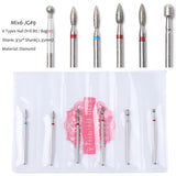 9 Types Milling Cutter For Manicure Diamond Nail Drill Bits Rotate Burr Electric Nail Drill Pedicure Remove Tool Accessory CHJG